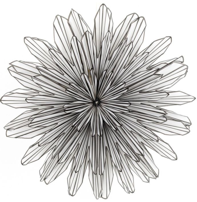 Papieren kerstster waves 60cm two-toned met pendel