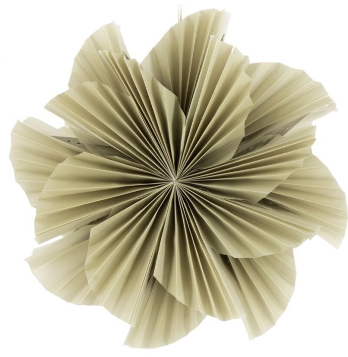 Papieren kerstster groen 40cm met pendel