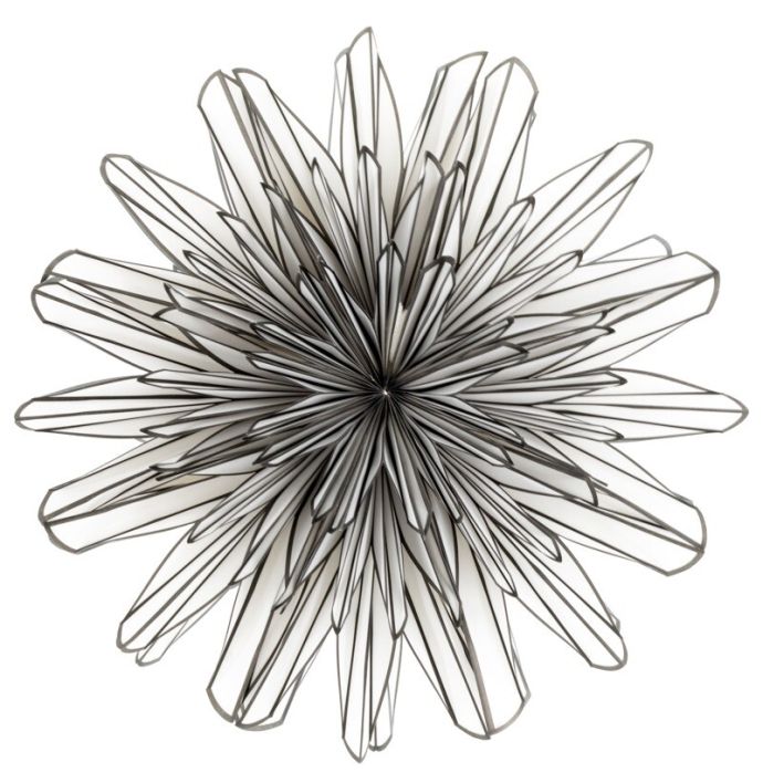 Papieren kerstster two-toned 40cm met pendel