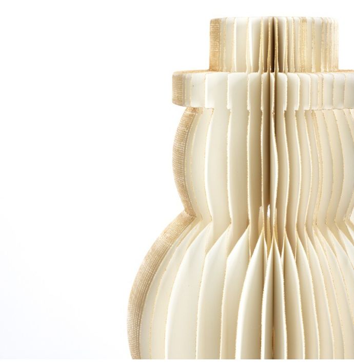 Papieren honeycomb sneeuwpop 30cm wit