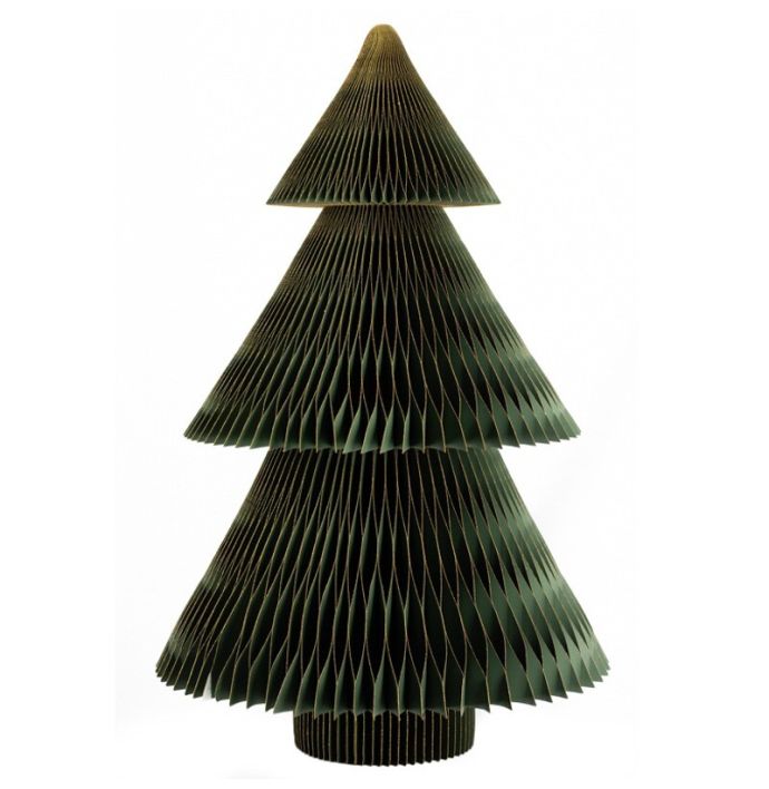 Papieren kerstboom groen 80cm