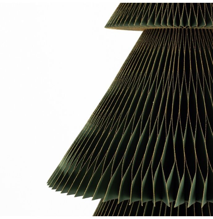 Papieren kerstboom groen 80cm