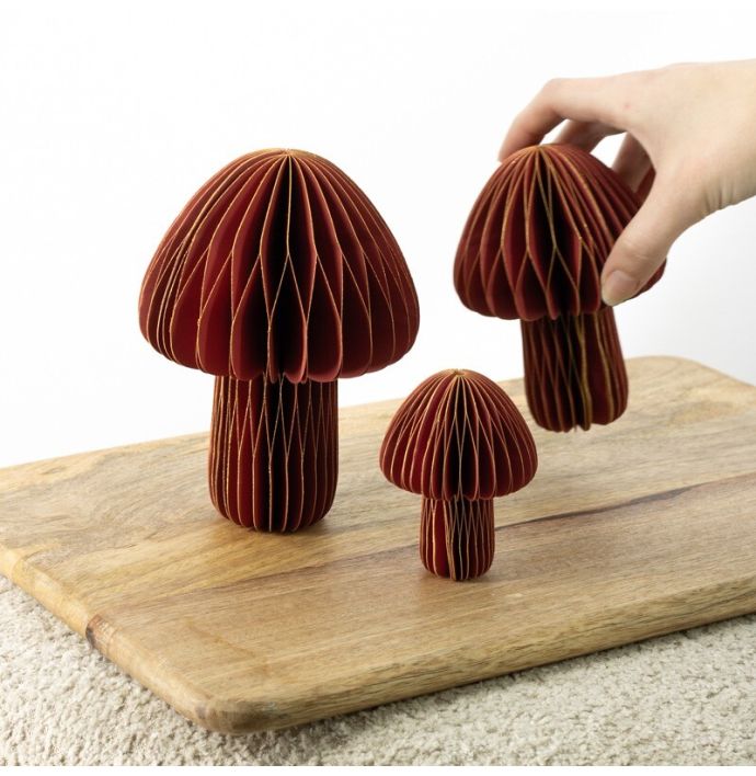 Papieren paddenstoel burgundy