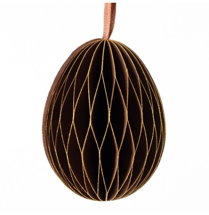 Papieren honeycomb ei bruin