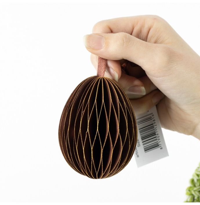 Papieren honeycomb ei bruin