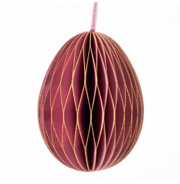 Papieren honeycomb ei paars