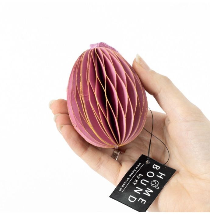 Papieren honeycomb ei paars