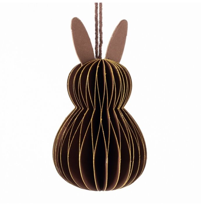 Papieren honeycomb konijn bruin 