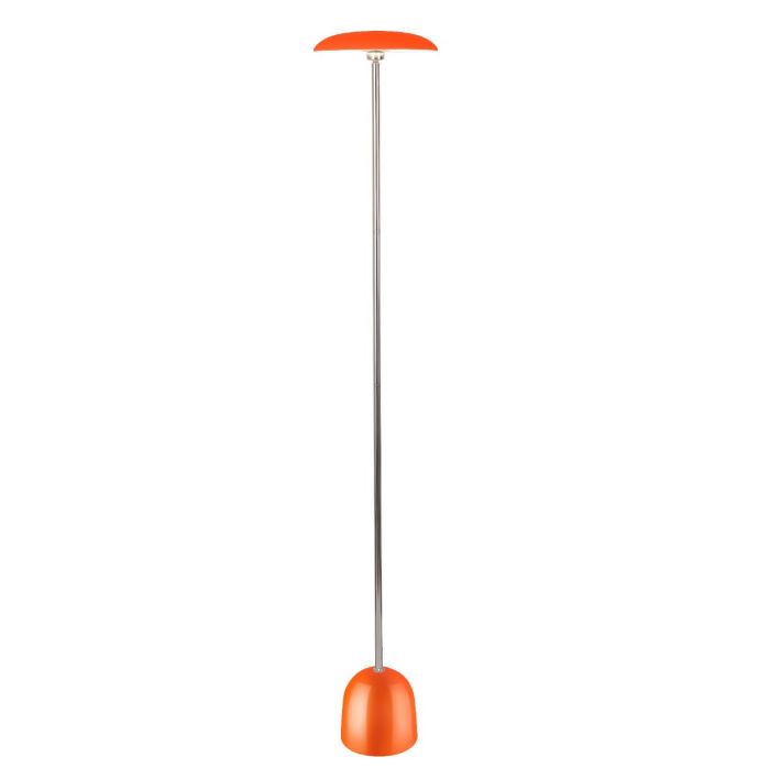 Vloerlamp Mush LED op accu oranje