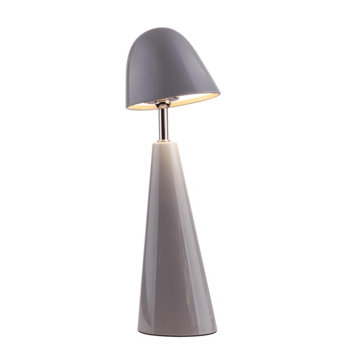 Bureaulamp Dot LED op accu grijs, afneembare kap