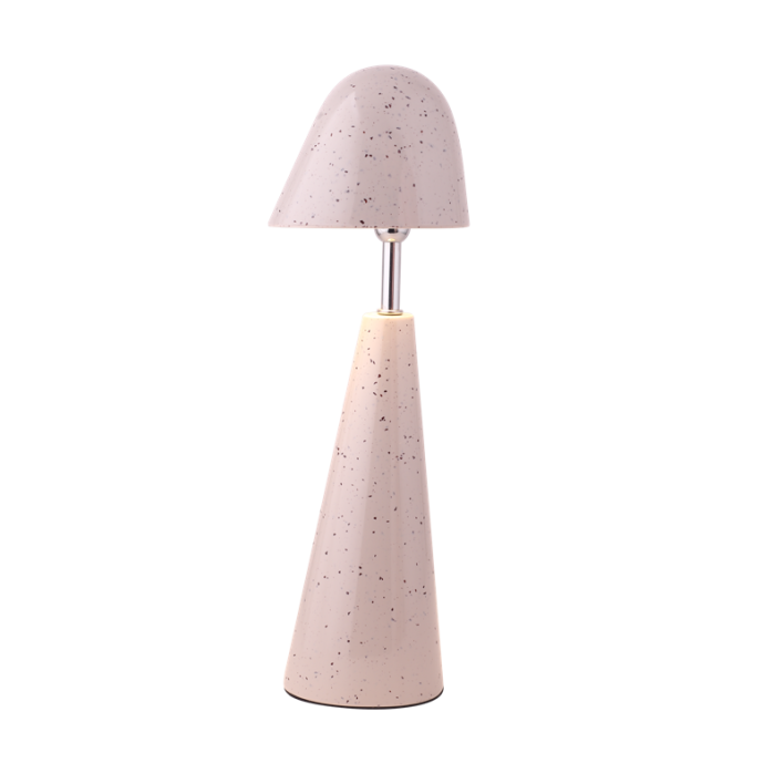 Bureaulamp Dot LED op accu sand white, afneembare kap