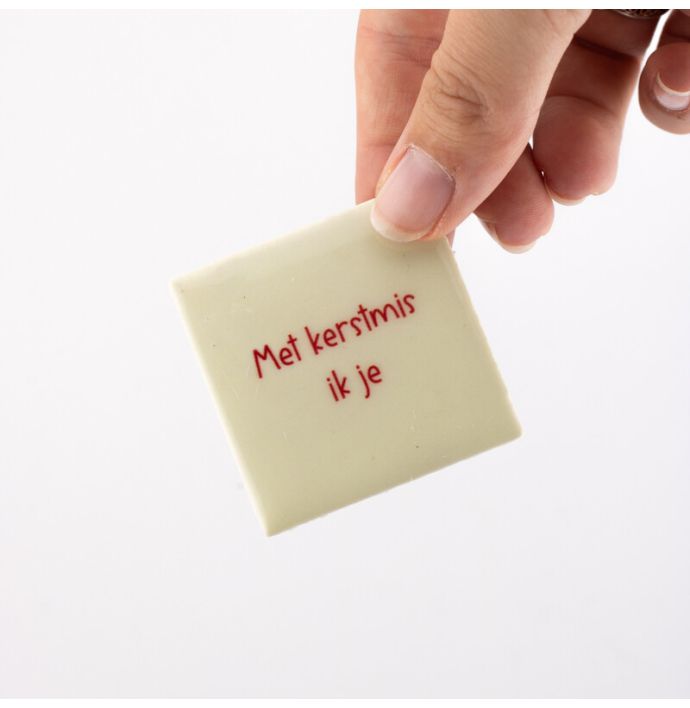 Magneettegeltje - Met kerstmis ik je