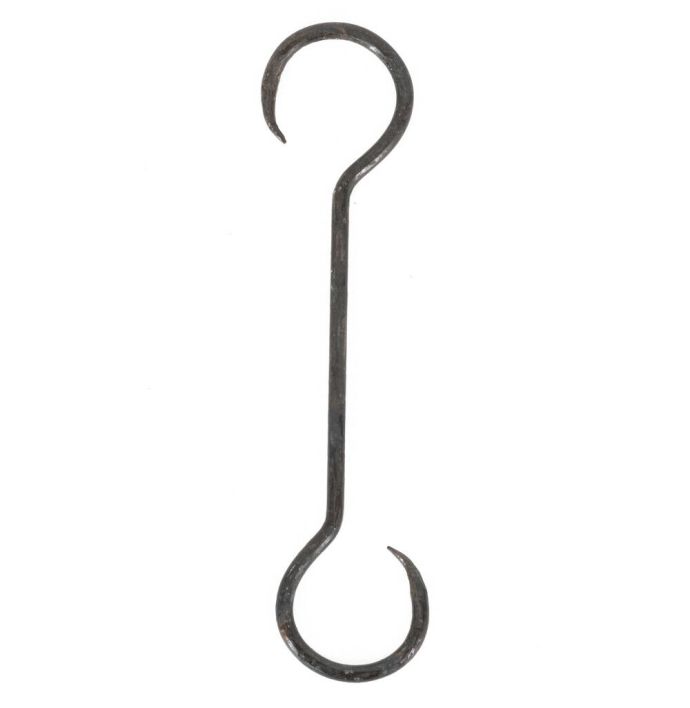 S-haak metaal zwart