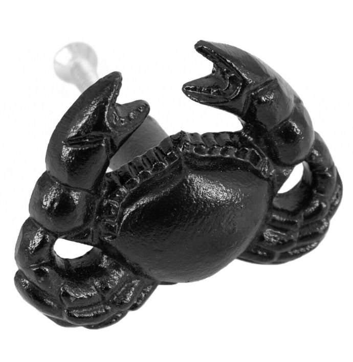 Knopje metaal kreeft zwart