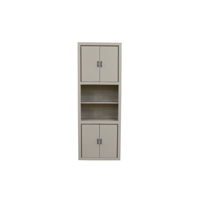 Boekenkast Ubud 80cm 4-deurs, 2 open vakken sand