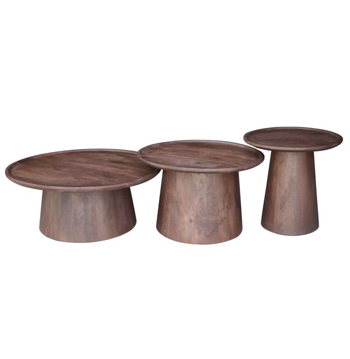 Salontafel Nias rond (set van 3)