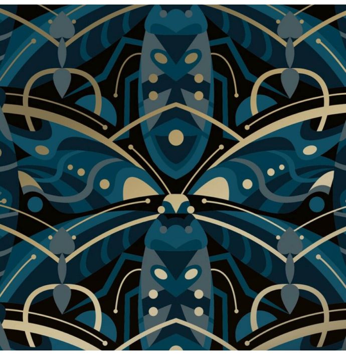 Patroon behang KEK Gold Beetle