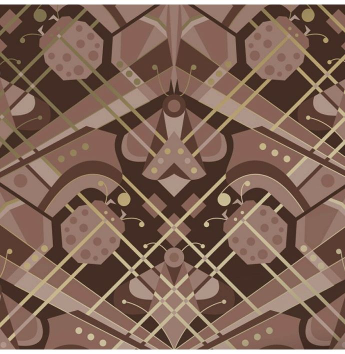 Patroon behang KEK Gold Butterfly