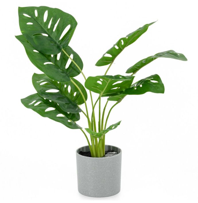 Monstera monkey leaf kunstplant in pot