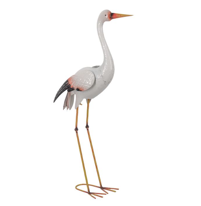 Metalen dierenfiguur kraanvogel