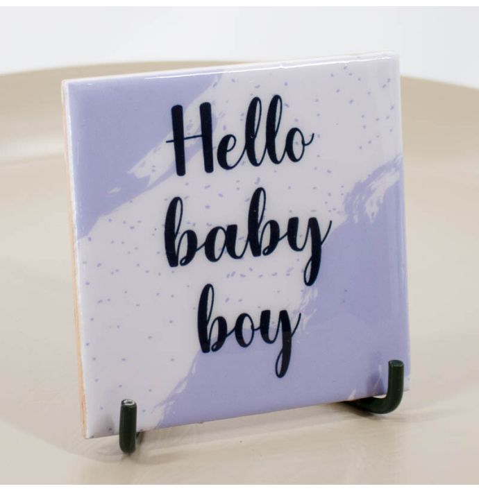 Tegeltje - Hello baby boy
