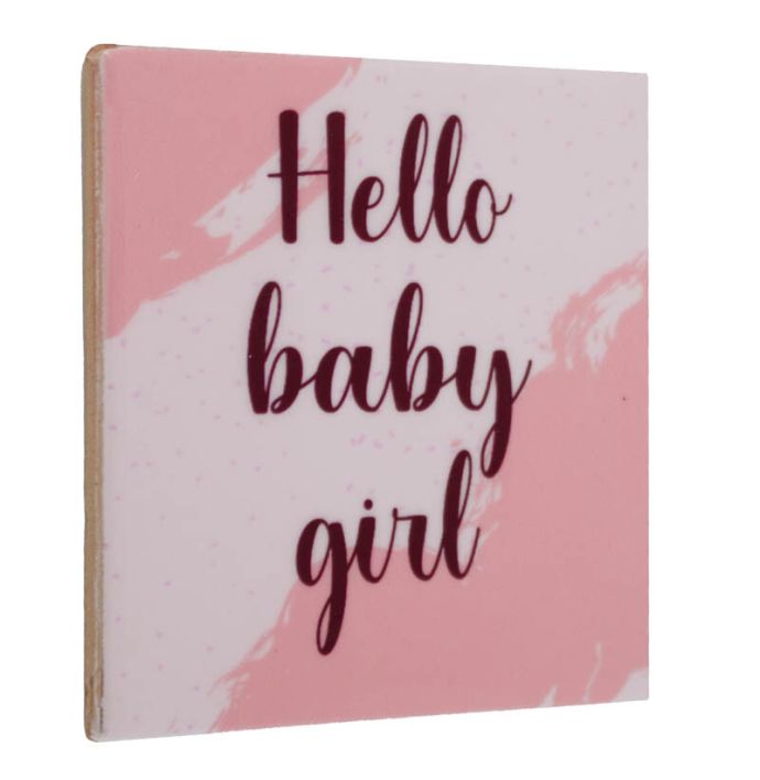 Tegeltje - Hello baby girl