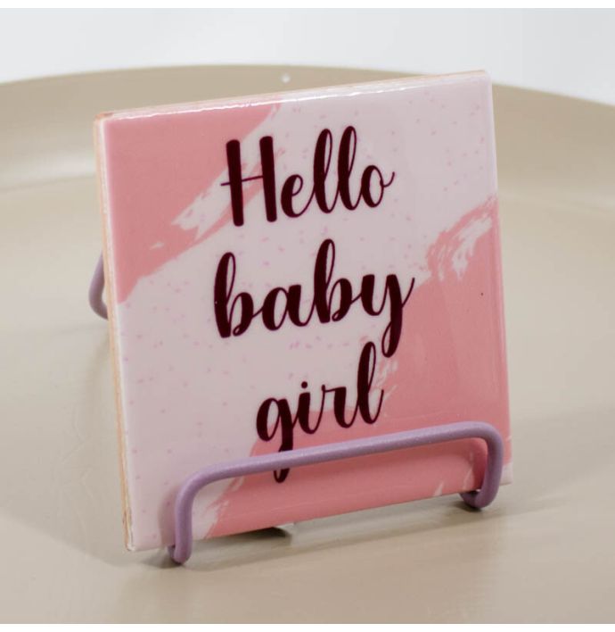 Tegeltje - Hello baby girl