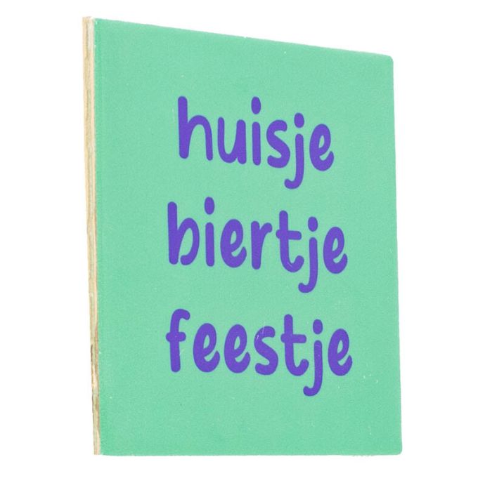Tegeltje - Huisje biertje feestje