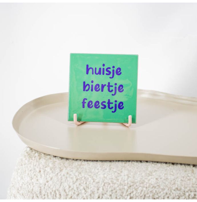 Tegeltje - Huisje biertje feestje