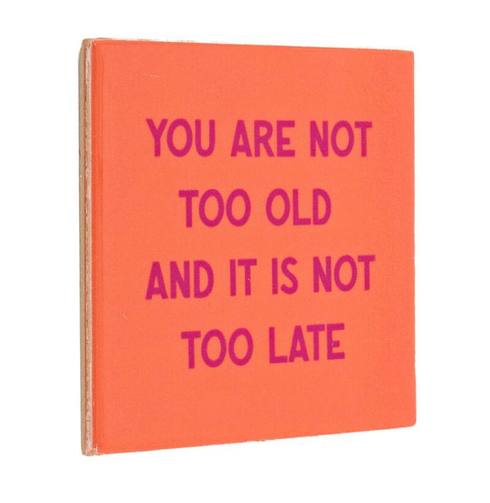 Tegeltje - You are not too old 