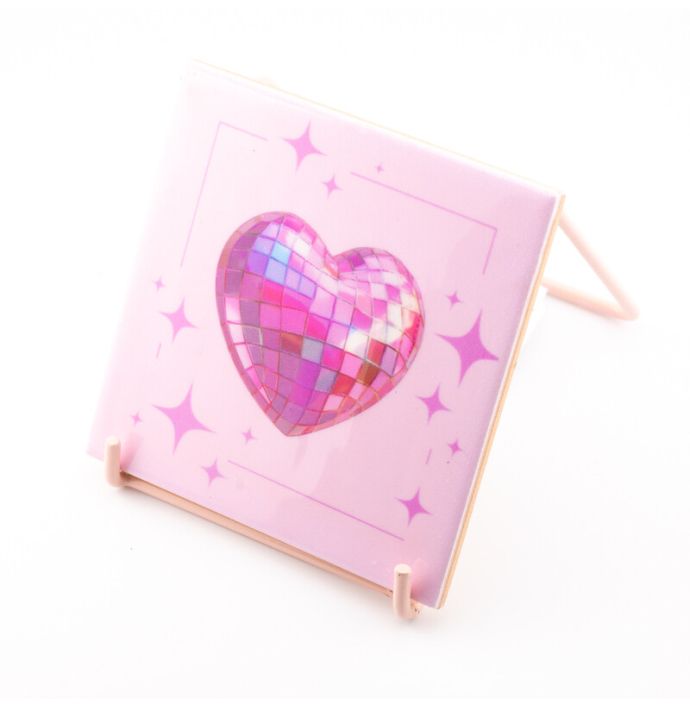 Tegeltje - Heart discoball