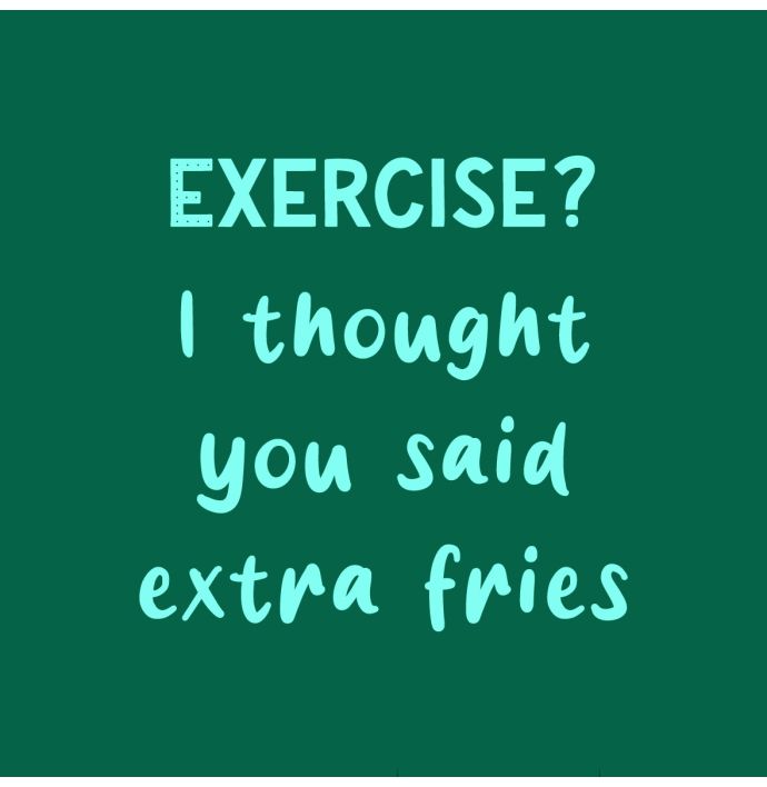Tegeltje excercise extra fries