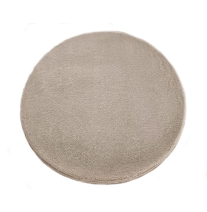 Karpet Fluffy rond 200cm taupe