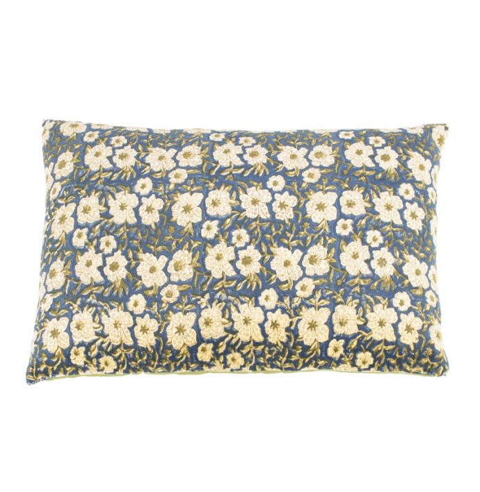 Kussen floral smaragd