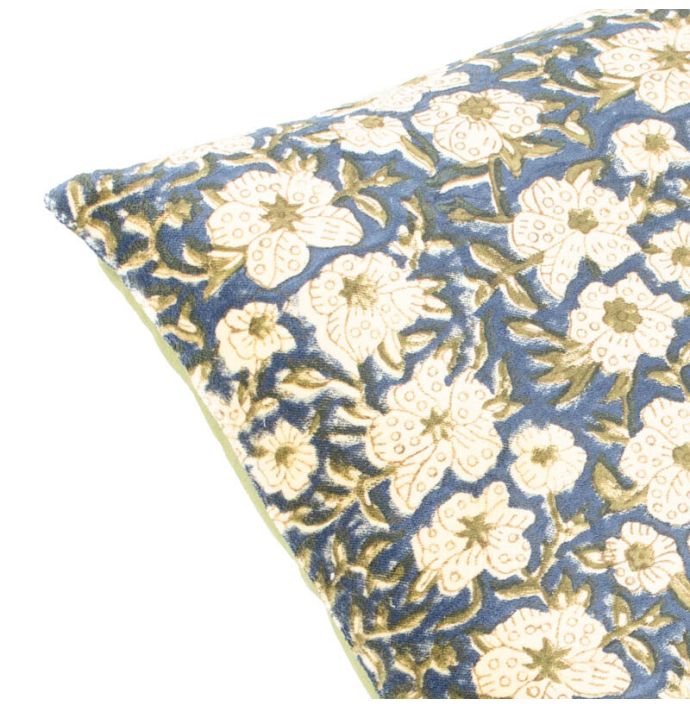 Kussen floral smaragd