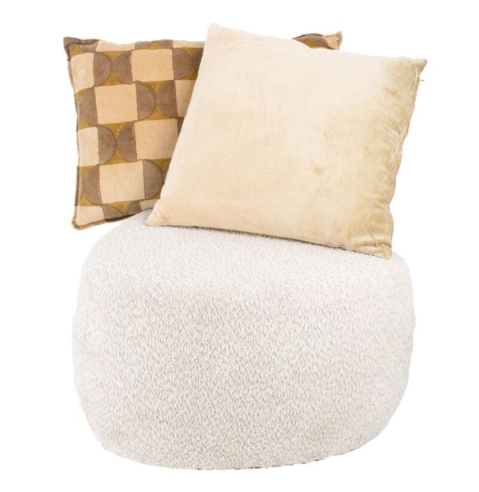 Kussen velours beige