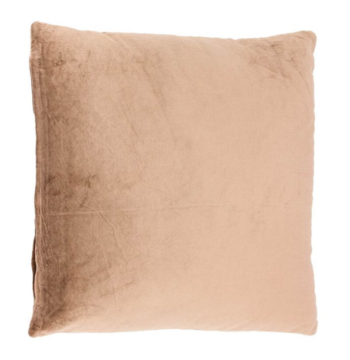 Kussen velours bruin