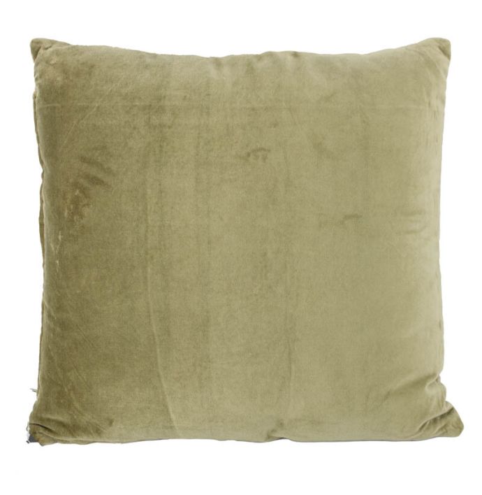 Kussen velours met groen