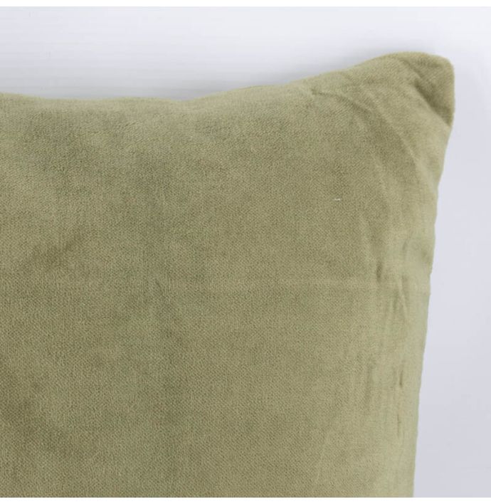 Kussen velours met groen