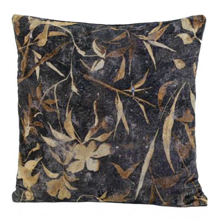 Kussen velvet bloemen