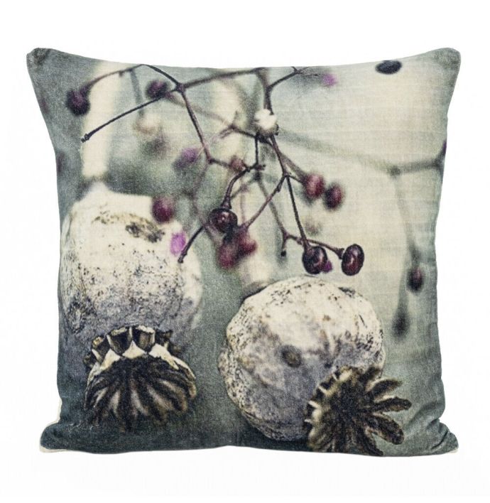 Kussen velvet papaver