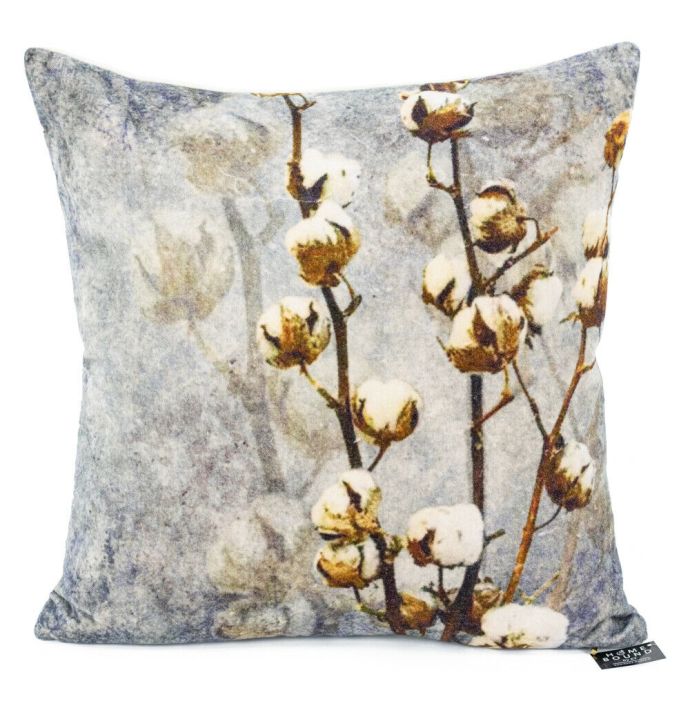 Kussen velvet katoenplant