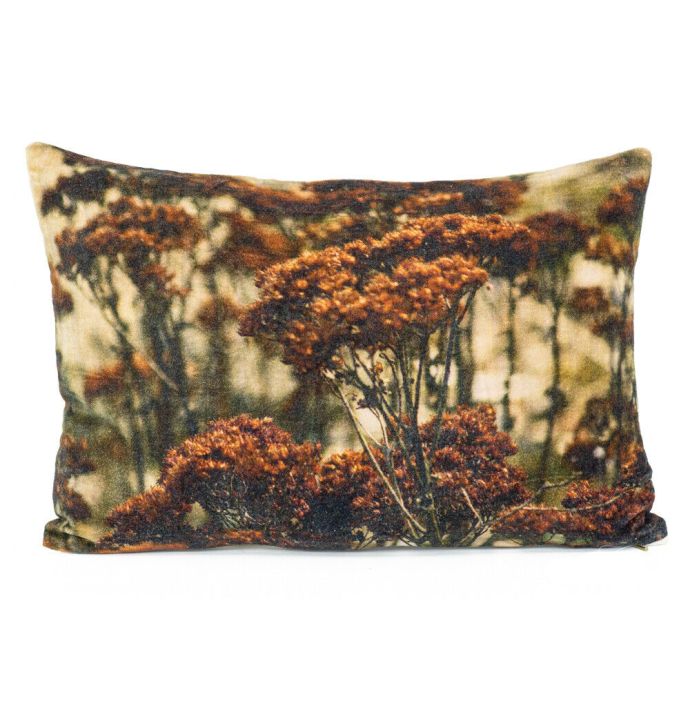 Kussen velvet bloemen