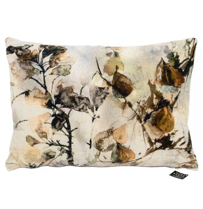 Kussen velvet bloemen