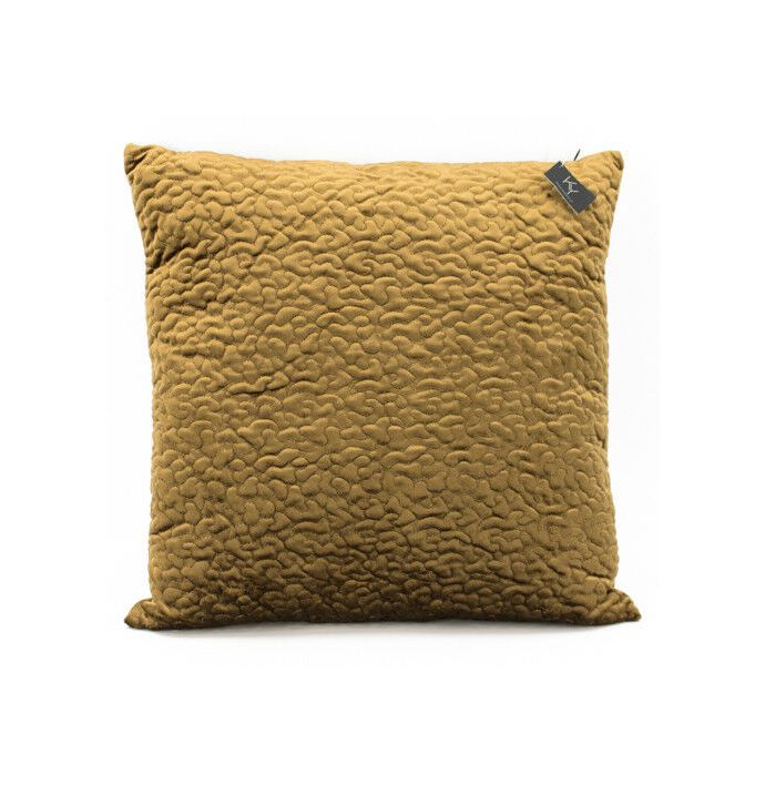 Kussen velours geel