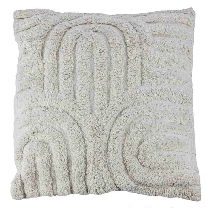 Sierkussen Fluffy organic cream