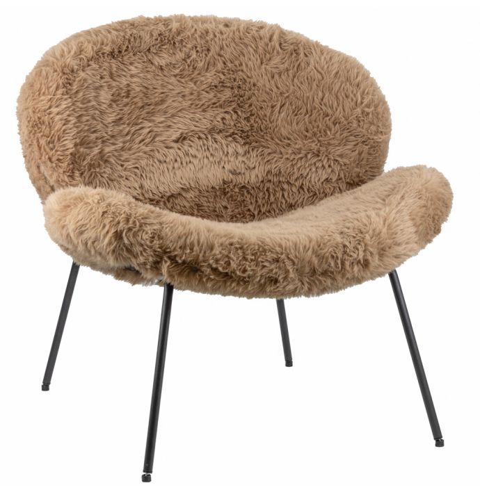 Fauteuil Lotta pluche taupe
