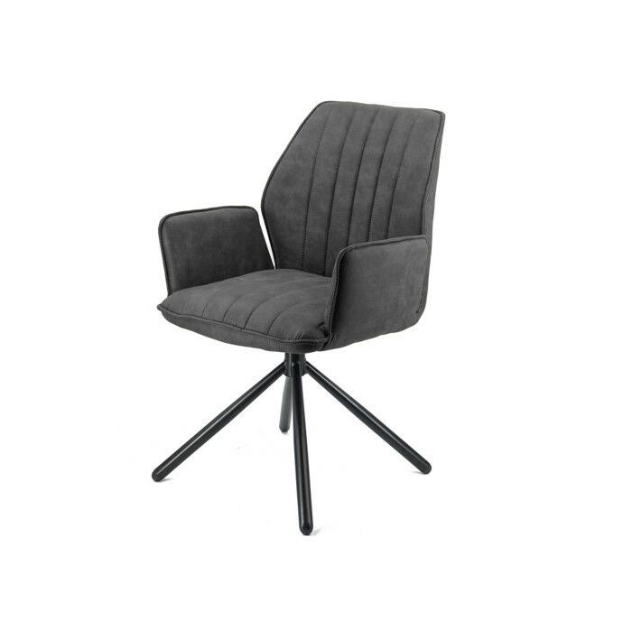Eetkamerstoel Lagertha antraciet - uit voorraad leverbaar