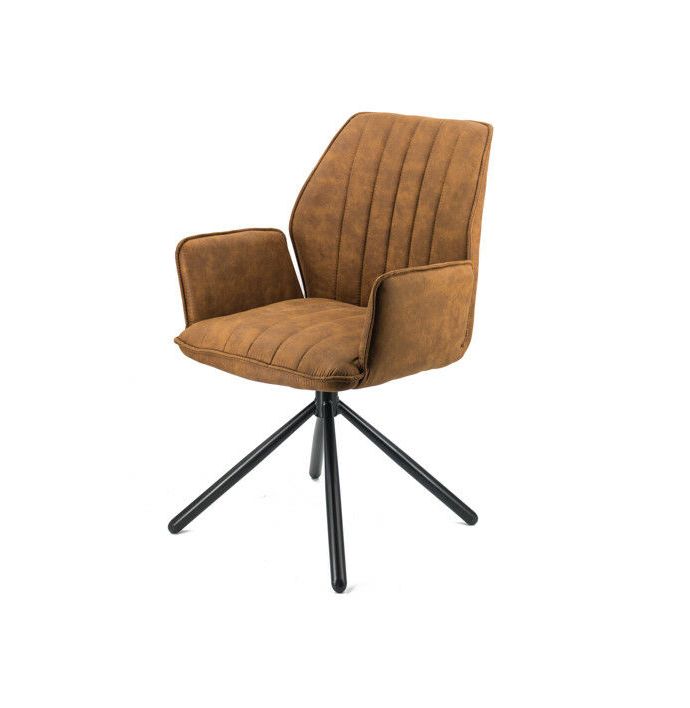 Eetkamerstoel Lagertha cognac - uit voorraad leverbaar