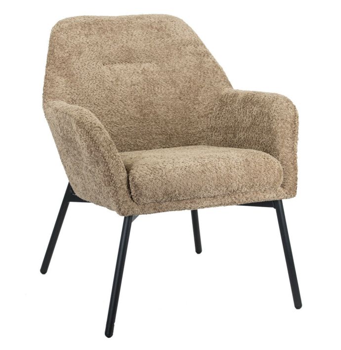 Fauteuil Ruby in teddy stof